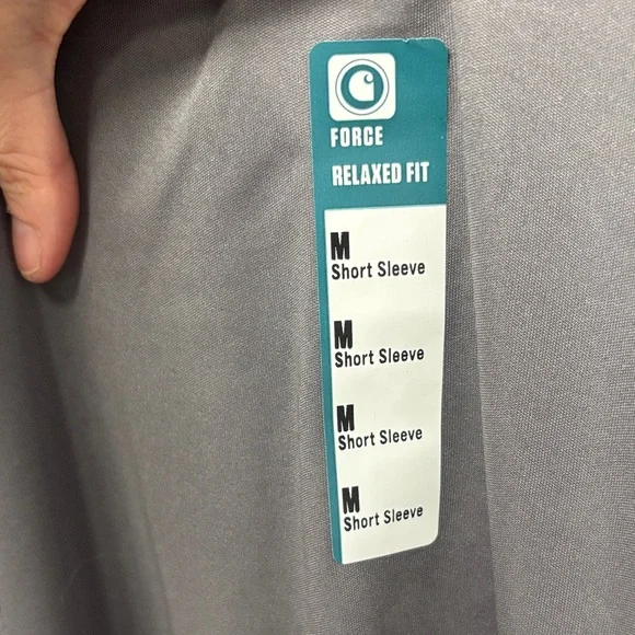 Carhartt Mn’s Sz Small Force Sun Defender Rlxed Fit Lghtwght SSlve Polo in Steel - Picture 7 of 10